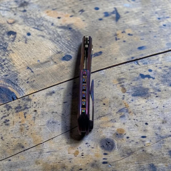 San-Mai-Damascus-img7 CPM® REX121 – Andrew Blacksmith San Mai Damascus EDC Folding Knife | Premium Handmade Everyday Carry Knife