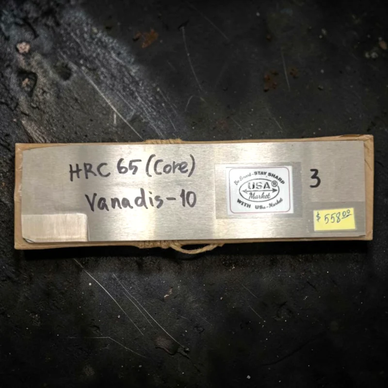 3.1 California San Mai Steel #3 – Hand-Forged Vanadis 10 Core | 64 Layer Stainless Damascus Knife Blank