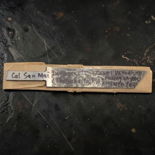 4.2 California San Mai Steel #4 – Hand-Forged Vanadis 10 Core | 64 Layer Stainless Damascus Knife Blank