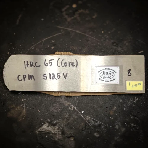 8.1 California San Mai Steel #8 – Hand-Forged Vanadis 10 Core | 64 Layer Stainless Damascus Knife Blank