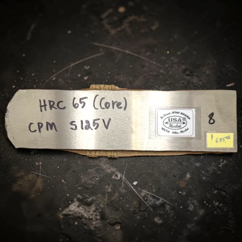 8.1 California San Mai Steel #8 – Hand-Forged Vanadis 10 Core | 64 Layer Stainless Damascus Knife Blank